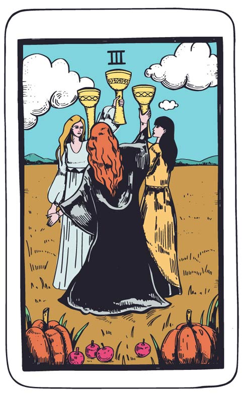 Panna: Karta 3 Kielichów oznacza rozproszenie, nadmiar bodźców i uciekanie w sprawy poboczne w kwietniu 2026