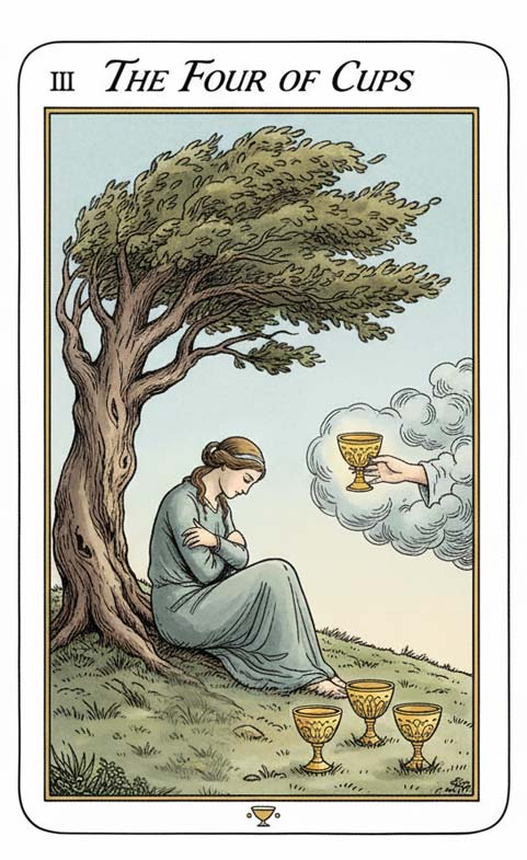 Baran: Karta 4 Kielichów oznacza znużenie, brak entuzjazmu i ryzyko przeoczenia ważnej szansy w kwietniu 2026